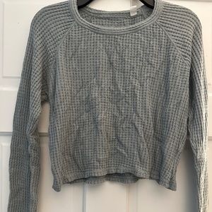 Ash Blue Waffle Knit Top